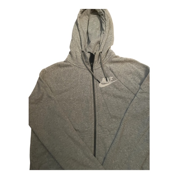 NIKE Grey full-zip Fleece Hoddie - Picture 2 of 4